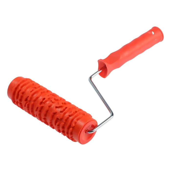 Валик декоративный ТУНДРА, резиновый, «кора сосны», рукоятка d=6 мм, 180 мм