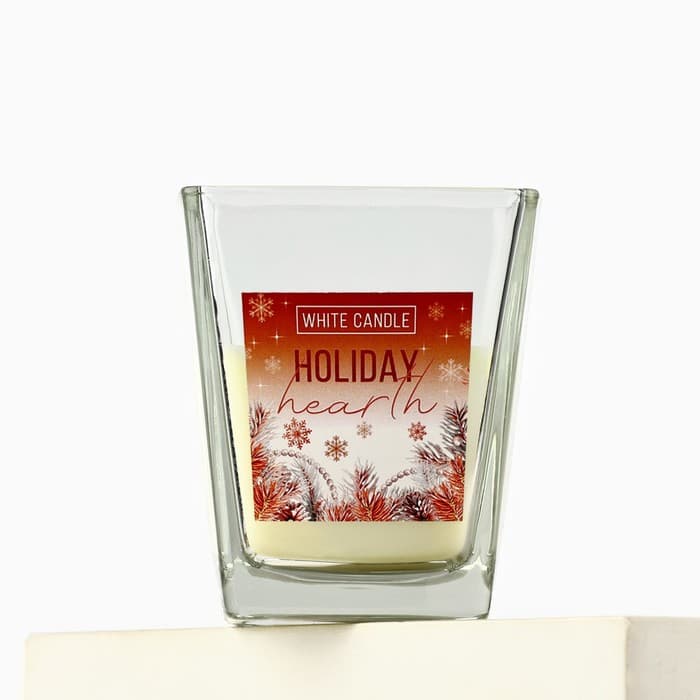 Ароматическая свеча новогодняя в стакане «Домашний очаг», свежесть, 6.8×8 см