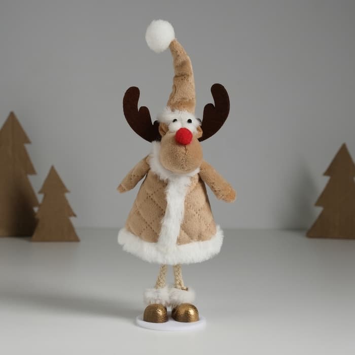 Фигурка «Олень в бежевой шубке», 6.5×8×20 см