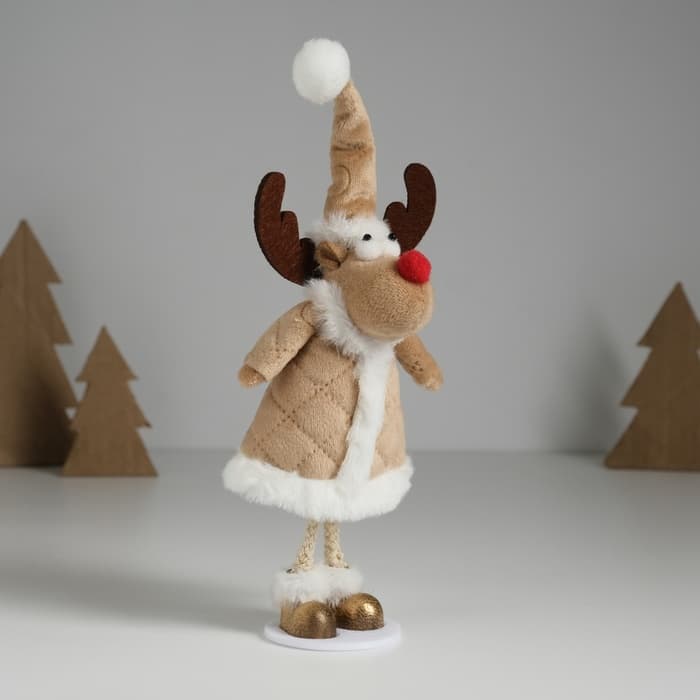 Фигурка «Олень в бежевой шубке», 6.5×8×20 см