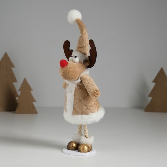 Фигурка «Олень в бежевой шубке», 6.5×8×20 см