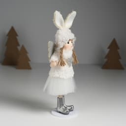 Интерьерная кукла текстильная «Ангелочек в шапке с ушками зайчика», 4×8×20 см