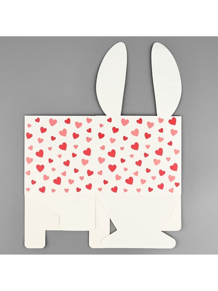 Коробки для мини букетов «Зайка», 12×20×10 см