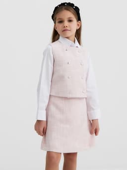 Жилетка для девочки, MINAKU :Party Dress, розовая, рост 134 см