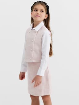 Жилетка для девочки, MINAKU :Party Dress, розовая, рост 134 см