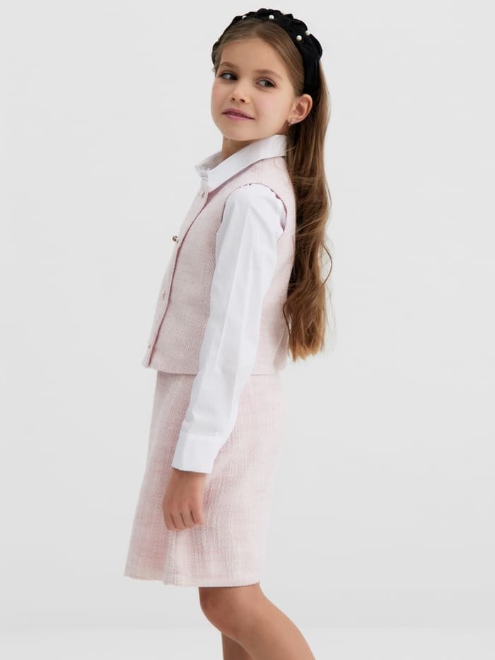 Жилетка для девочки, MINAKU :Party Dress, розовая, рост 134 см