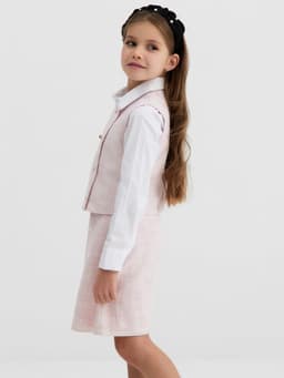 Жилетка для девочки, MINAKU :Party Dress, розовая, рост 134 см