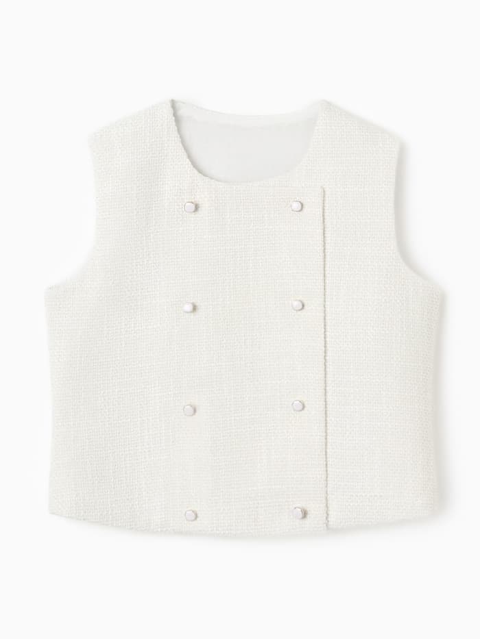 Жилетка для девочки, MINAKU :Party Dress, белая, рост 158 см