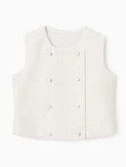 Жилетка для девочки, MINAKU :Party Dress, белая, рост 158 см