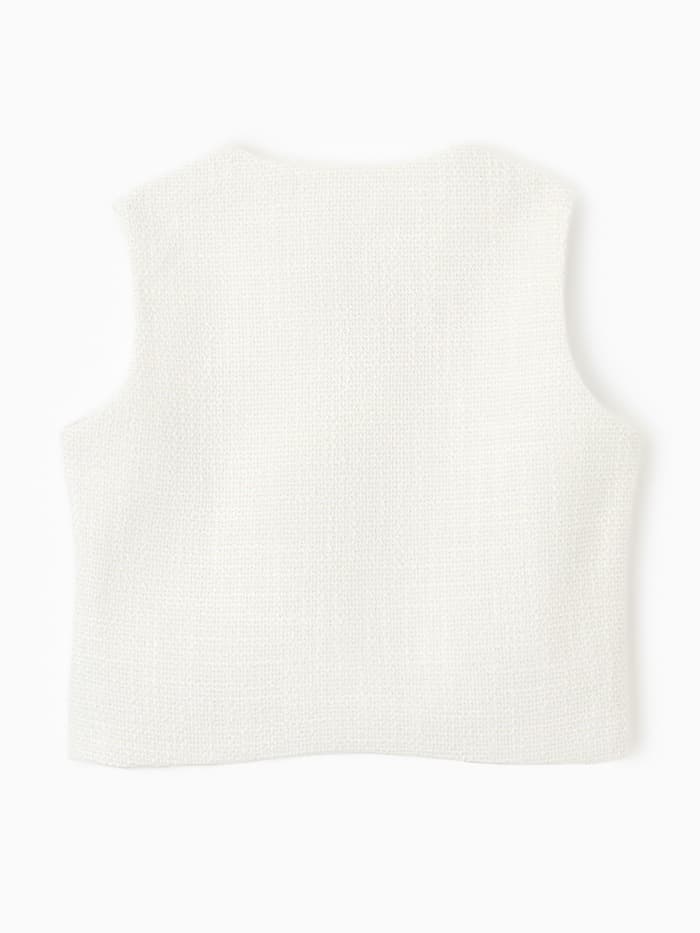 Жилетка для девочки, MINAKU :Party Dress, белая, рост 158 см