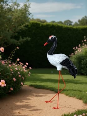 Садовая фигура из полистоуна «Журавль», 40×16×25 см