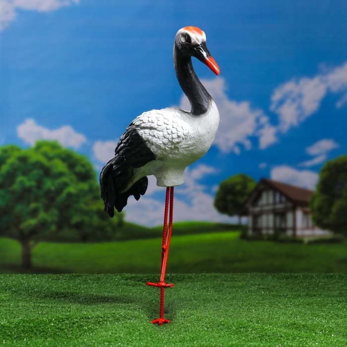 Садовая фигура из полистоуна «Журавль», 40×16×25 см