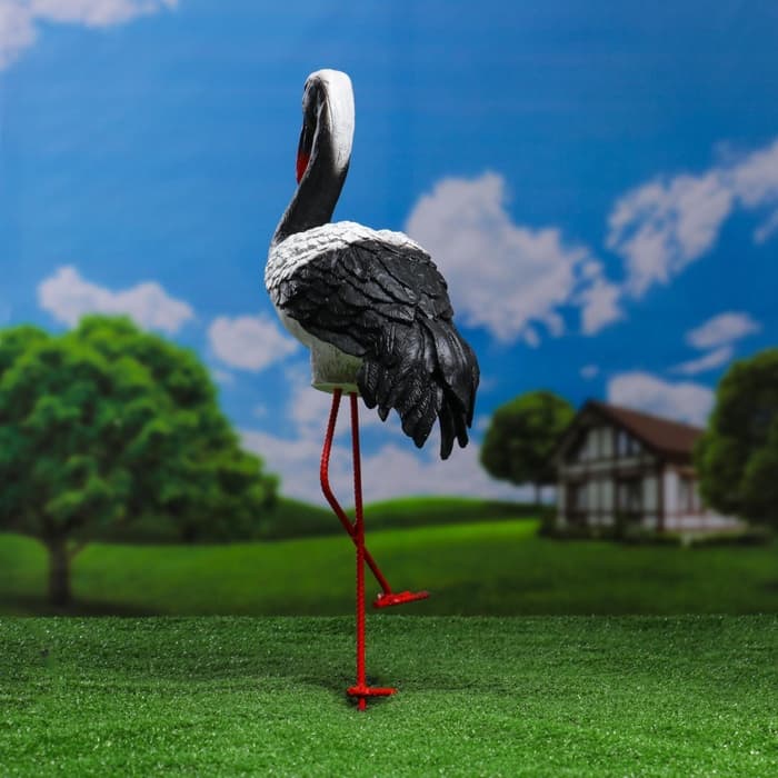 Садовая фигура из полистоуна «Журавль», 40×16×25 см