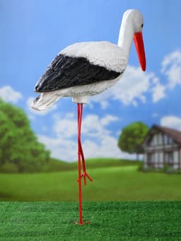 Садовая фигура из полистоуна «Аист», 81×65×20 см