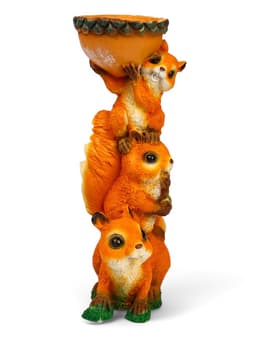Садовая фигура из полистоуна «Белки с поилкой», 40×22×15 см