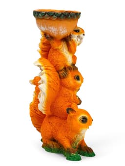 Садовая фигура из полистоуна «Белки с поилкой», 40×22×15 см