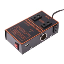 Инвертор автомобильный, 12-24 В, 150 Вт, 2 USB, провода 50 см