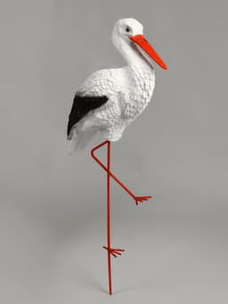 Садовая фигура из полистоуна «Аист с грудкой», 110×60×23 см