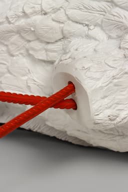 Садовая фигура из полистоуна «Аист с грудкой», 110×60×23 см