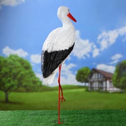 Садовая фигура из полистоуна «Аист с грудкой», 110×60×23 см