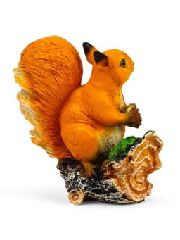 Садовая фигура из полистоуна «Белочка с орешком на пне», 25×12×23 см
