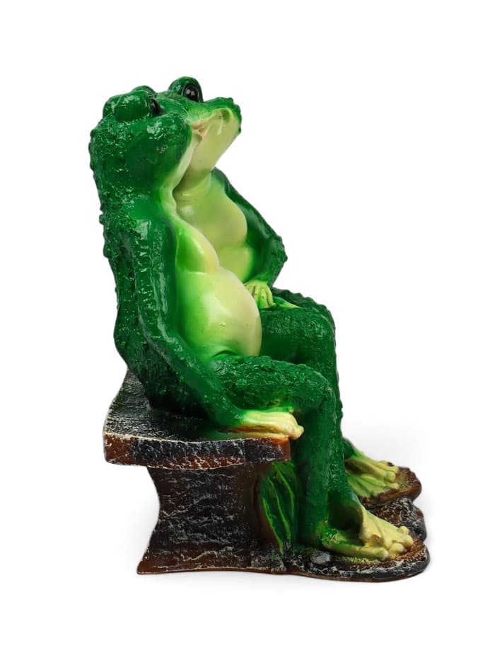 Садовая фигура из полистоуна «Лягушки на лавочке», 32×20×30 см