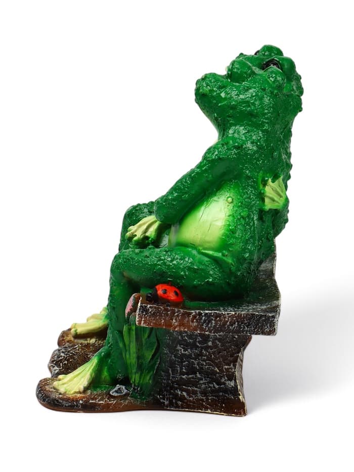 Садовая фигура из полистоуна «Лягушки на лавочке», 32×20×30 см