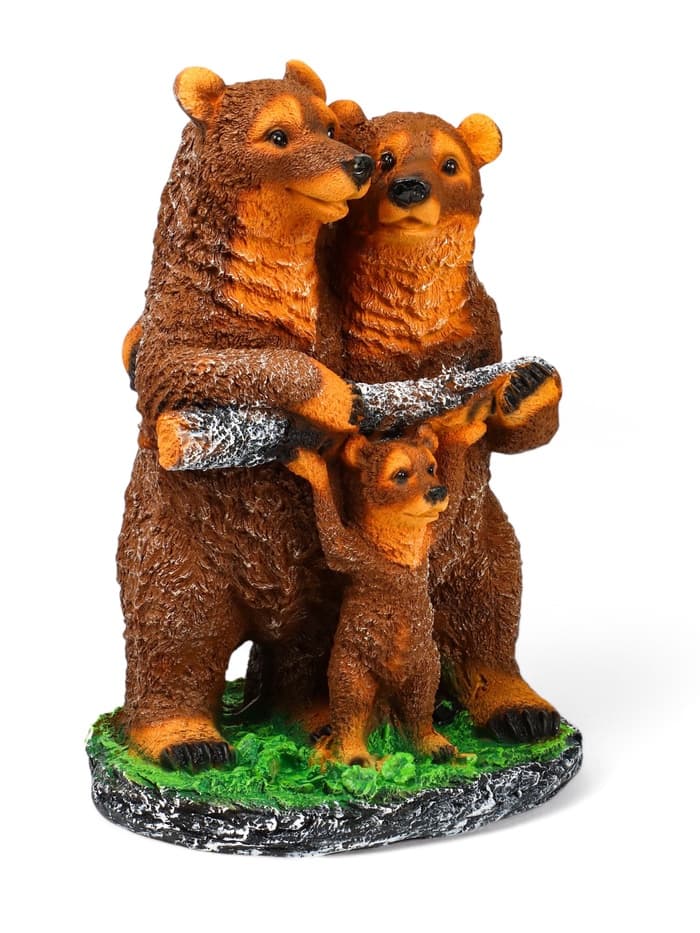 Садовая фигура из полистоуна «Мишки-семейка», 45×25×32 см