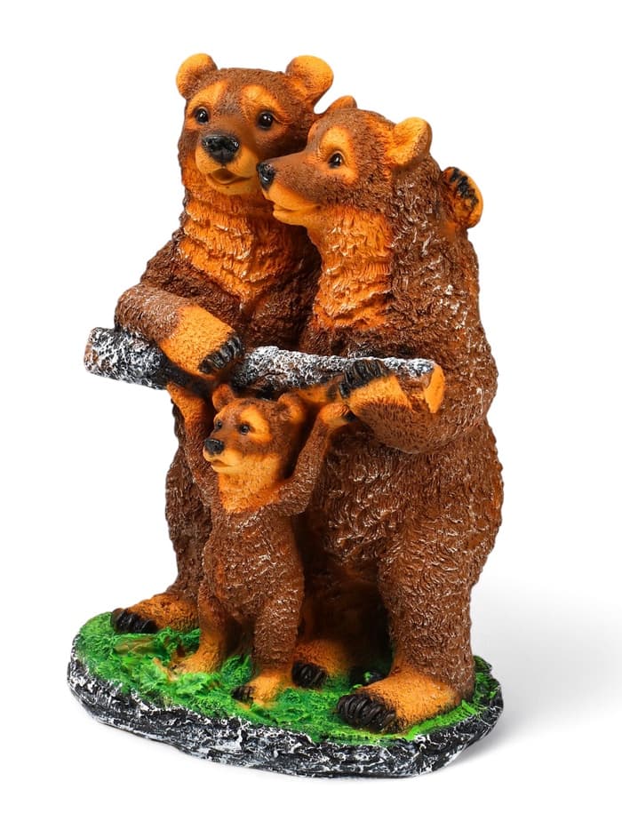 Садовая фигура из полистоуна «Мишки-семейка», 45×25×32 см