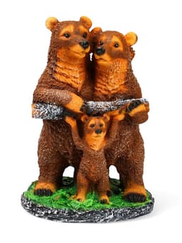 Садовая фигура из полистоуна «Мишки-семейка», 45×25×32 см