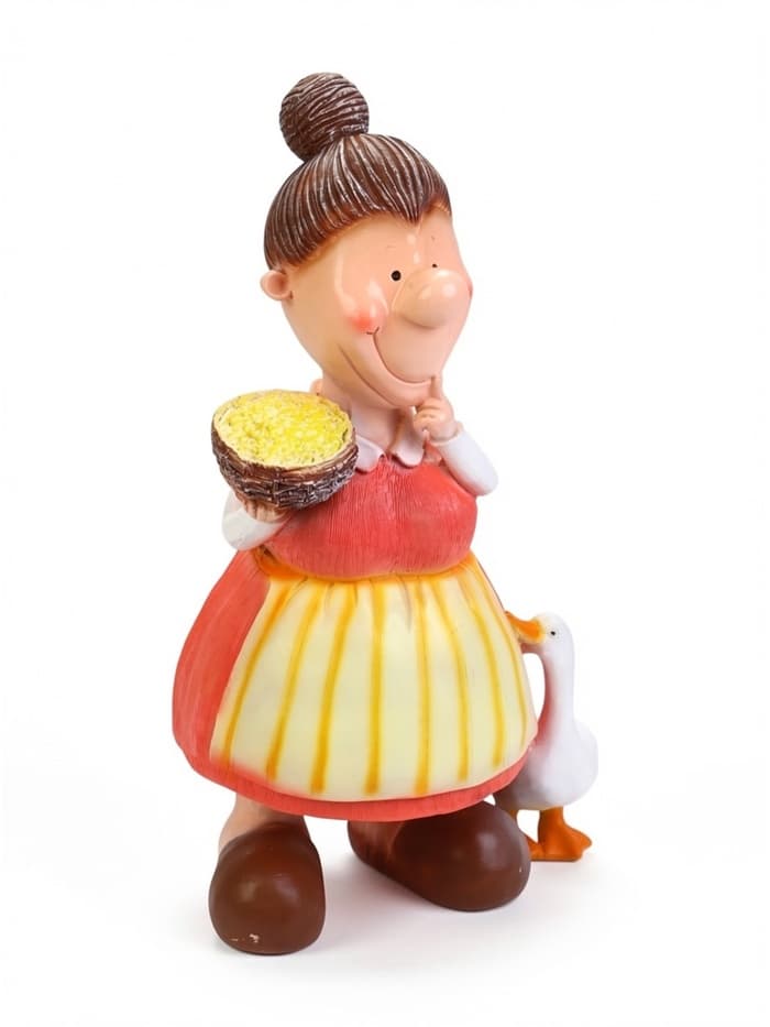Садовая фигура из полистоуна «Бабушка с пшеницей», 60×24×30 см