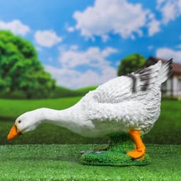 Садовая фигура из полистоуна «Гусь наклонившийся», 50×18×30 см