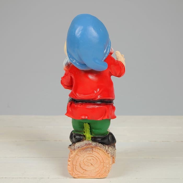 Садовая фигура из полистоуна «Гномик с лопатой», 15×12×30 см