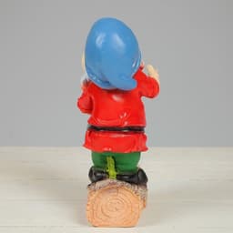 Садовая фигура из полистоуна «Гномик с лопатой», 15×12×30 см