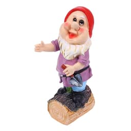 Садовая фигура из полистоуна «Гномик с лопатой», 15×12×30 см