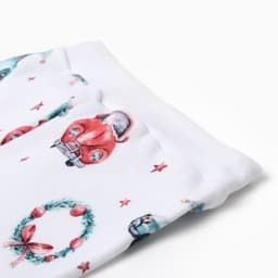 Пижама детская (брюки, лонгслив) MINAKU New Year's cars, рост 62-68 см, белая