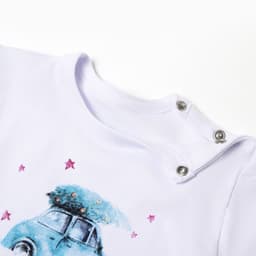 Пижама детская (брюки, лонгслив) MINAKU New Year's cars, рост 80-86 см, белая