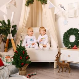 Пижама детская (лонгслив, брюки) MINAKU Winter, рост 62-68 см, белая