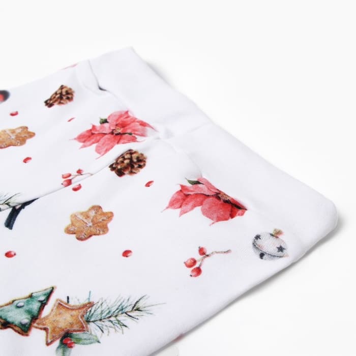 Пижама детская (лонгслив, брюки) MINAKU Winter, рост 68-74 см, белая