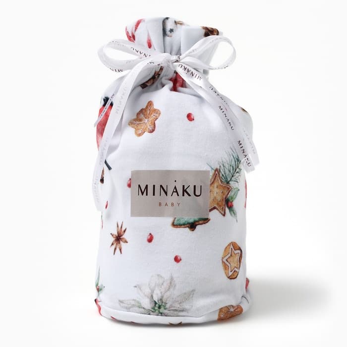 Пижама детская (лонгслив, брюки) MINAKU Winter, рост 68-74 см, белая