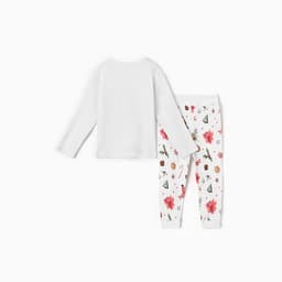 Пижама детская (лонгслив, брюки) MINAKU Winter, рост 86-92 см, белая