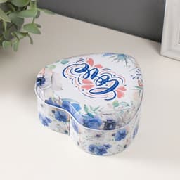 Набор шкатулок для хранения мелочей, украшений «Сердце. Любовь», 3 шт., металл, 10.5×12.6×5 см