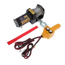 Лебедка электрическая ТУНДРА, 12V, 2000 lb (0.9 т), 1 л.с., до 3.2 м/мин, 4.8 мм × 12 м