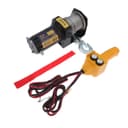 Лебедка электрическая ТУНДРА, 12V, 2000 lb (0.9 т), 1 л.с., до 3.2 м/мин, 4.8 мм × 12 м