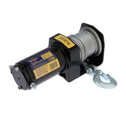 Лебедка электрическая ТУНДРА, 12V, 2000 lb (0.9 т), 1 л.с., до 3.2 м/мин, 4.8 мм × 12 м