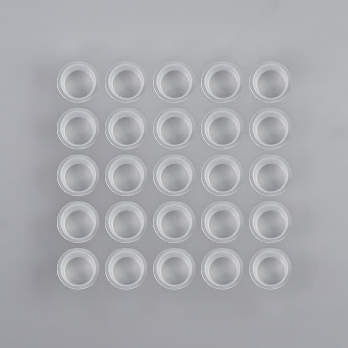 Колпачки для краски, d=17 мм, набор - 25 шт., прозрачные