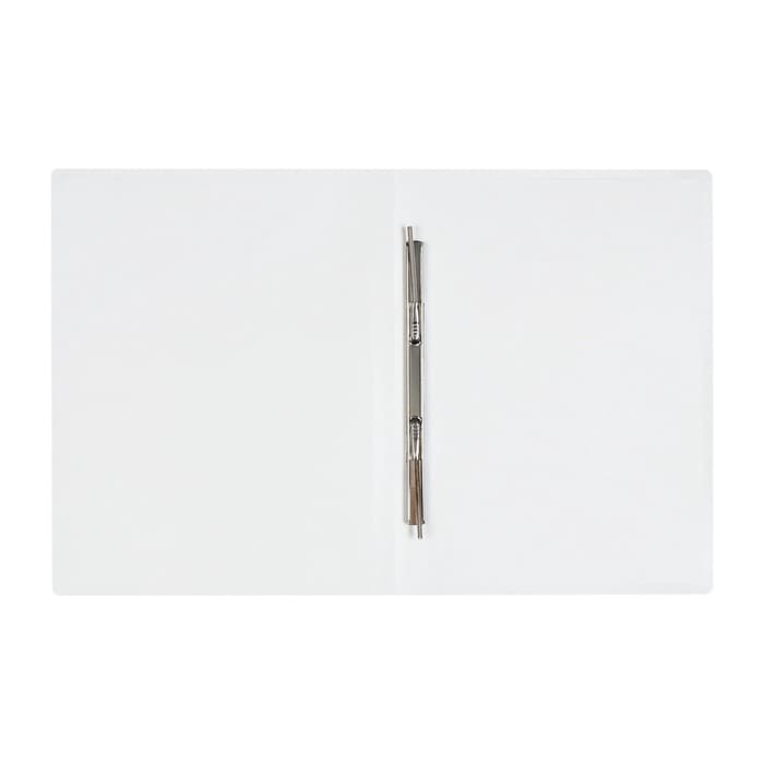 Папка с пружинным скоросшивателем А4, 500 мкм, корешок 15 мм, Calligrata, до 100 листов, белая