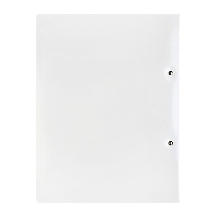 Папка с пружинным скоросшивателем А4, 500 мкм, корешок 15 мм, Calligrata, до 100 листов, белая