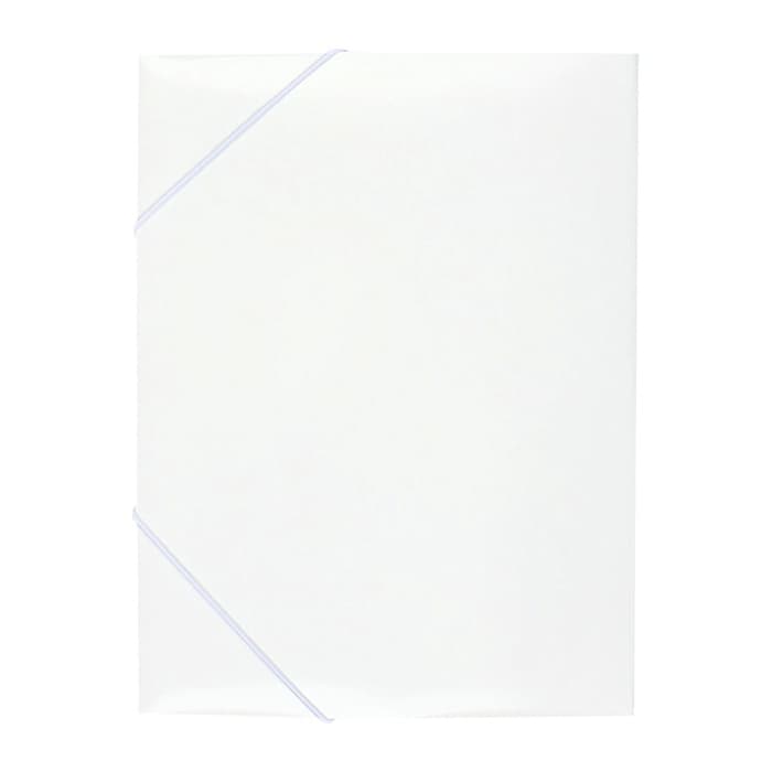 Папка на резинке А4, 500 мкм, Calligrata, корешок 15 мм, до 100 листов, белая