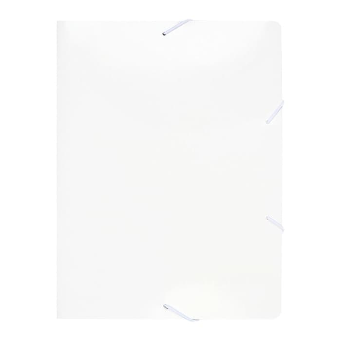 Папка на резинке А4, 500 мкм, Calligrata, корешок 15 мм, до 100 листов, белая